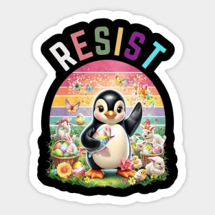 Resist-Penguin Sticker
